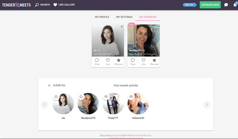Aplicaciones alternativas como TenderMeets